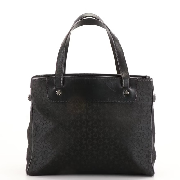 🌟🌟👜 STUNNING! 👜🌟🌟 Céline Macada Black Canvas Cabas Tote Bag - Picture 3 of 7